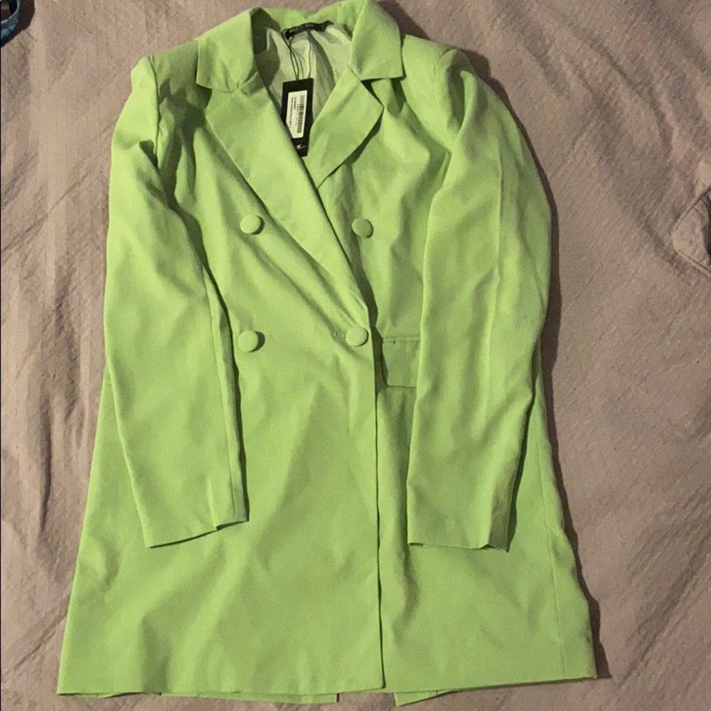 Mint Green Nasty gal Double Breasted Blazer